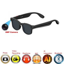 Smart glasses bluetooth with 8MP camera and translate and video recording