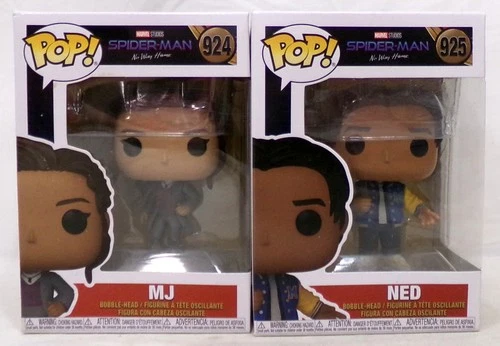 Funko Pop! Marvel Spider-Man No Way Home 924 MJ & 925 Ned Vinyl Figures