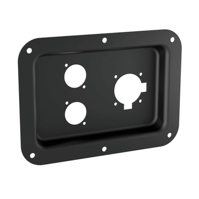 Penn Elcom D026K große schwarze Schale gelocht 1x G- 2xD-Serie