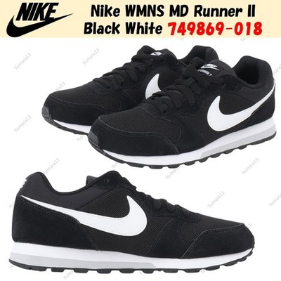 Nike WMNS MD Runner II Black White 749869-018 Women's Size