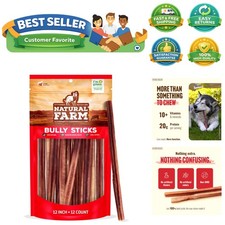 Odor-Free Bully Sticks 2 Inch, 2 Pack, .2 lbs. Per Bag, 00 Beef Pizzle Chews...