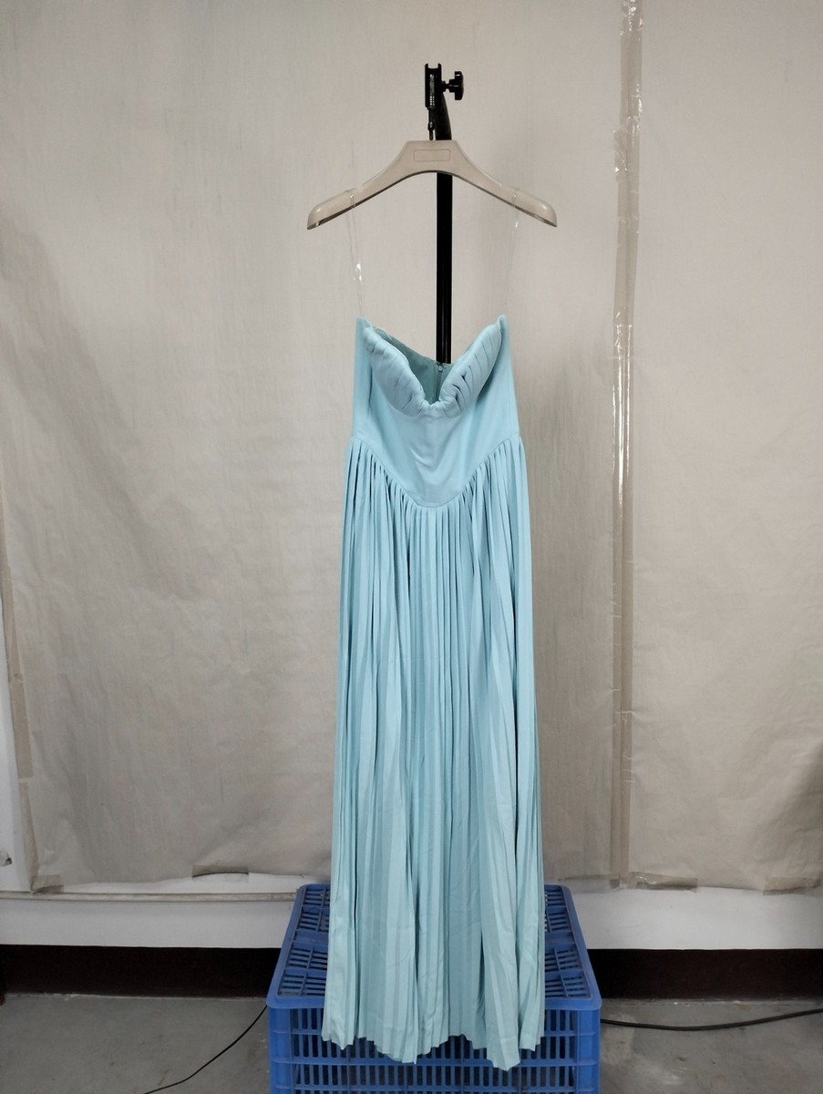 strapless open back dress Zapakasa Women Mermaid Dark Green Formal Dress One Shoulder Pleated Long  Party Dress main image 0