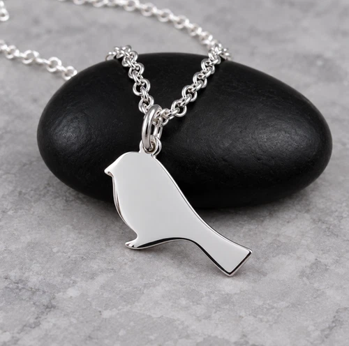 Silver Robin Bird Necklace - Songbird Charm Pendant - Nature Bird Lover Jewelry video thumbnail
