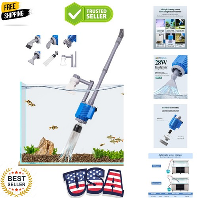 #ad Electric Automatic Removable Vacuum Water Changer Sand Algae Cleaner Filter... $138.99