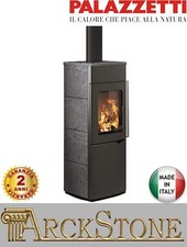 Stufa a Legna Aria Calda Naturale Palazzetti Eva S Potenza 9 kW Pietra Ollare
