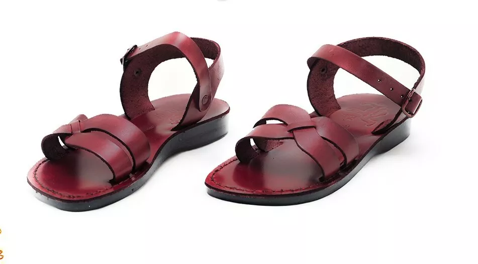 Men s Biblical Jerusalem Jesus Sandals Natural Leather Handmade 6 15 sizes