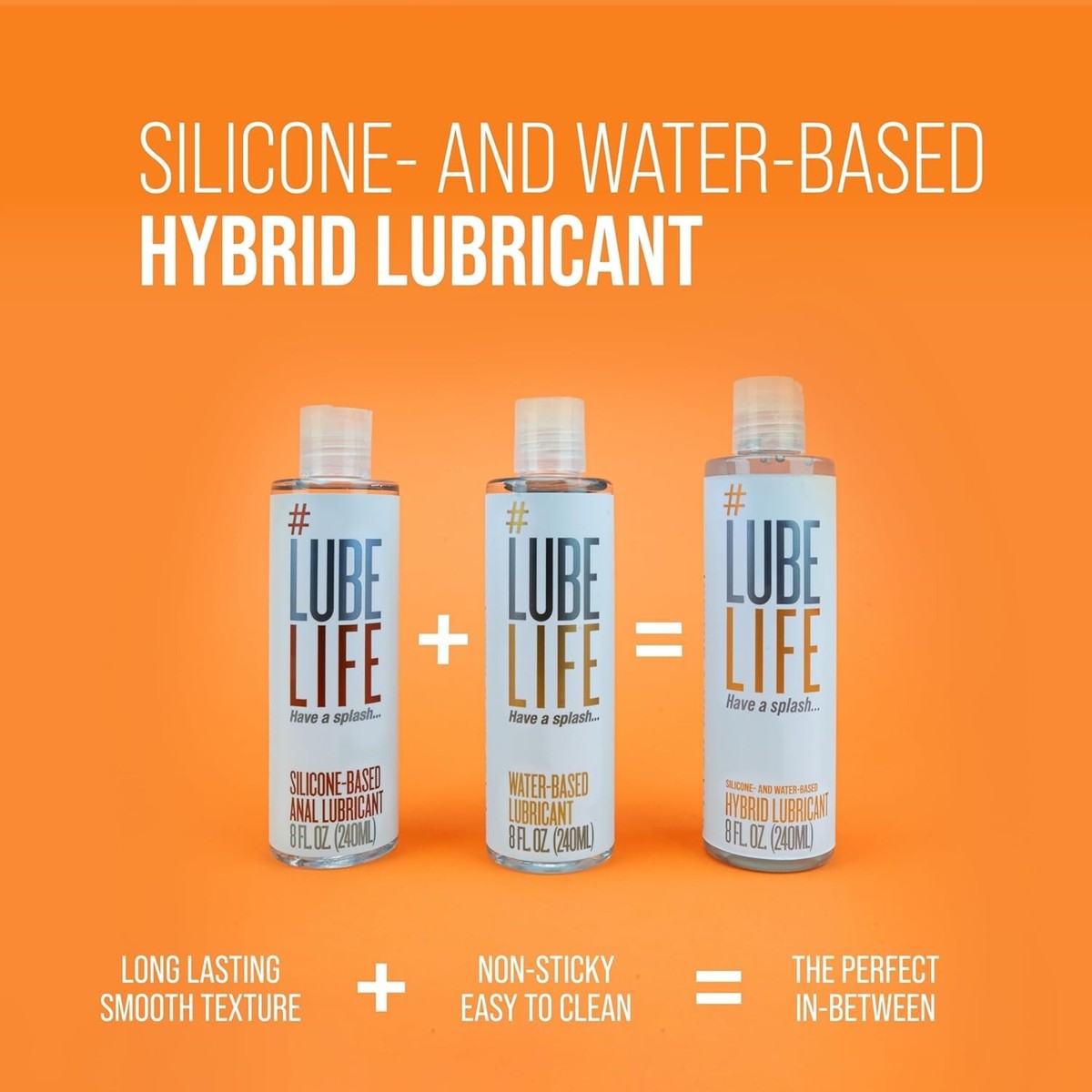 Condom-Safe Silicone & Water-Based Hybrid Lube, Natural Ingredients - 8 Fl  Oz | eBay