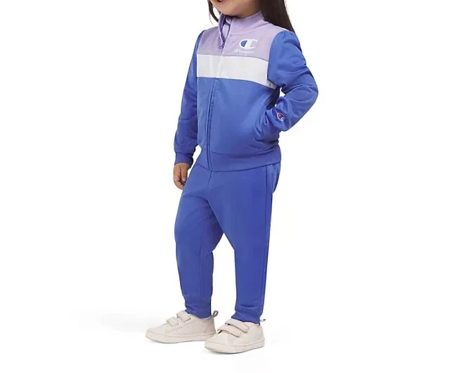 Juego de 2 pistas activas Champion para niñas pequeñas talla 3T lavanda Foto 2 de 4