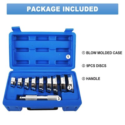 10-Piece Bearing Race And Seal Driver Set – Bushing Installer/Remover, High Strength Aluminum, Unbranded