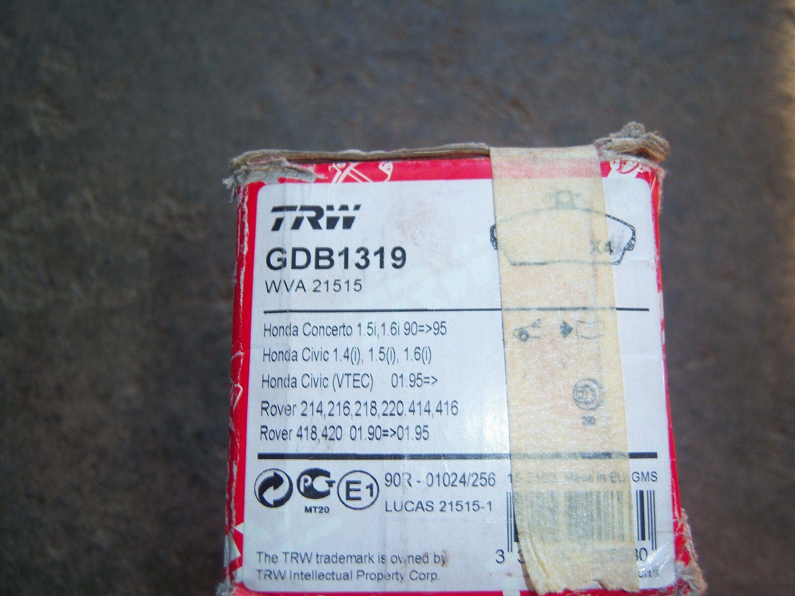 Plaquettes de frein avant TRW GDB1319 pour stopper les sifflements