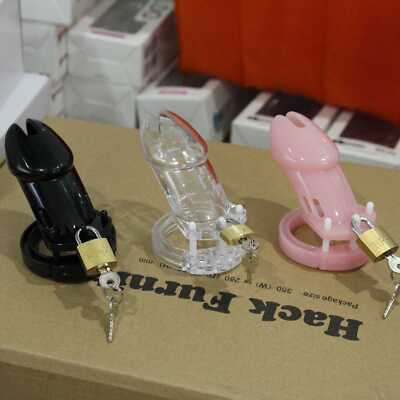 Shame Male Chastity Cage Cock Cage Device Lock Belt Sex Toys Plastic Cage  BDSM | eBay