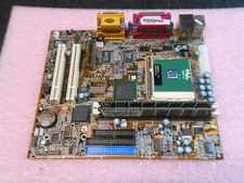 RARE Vintage ECS P6IWP-Fe Rev 2.0 Motherboard w/ CPU Boots Parts Repair *READ*