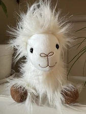 Animal Adventure 2020 White Plush Long Hair Llama 14"