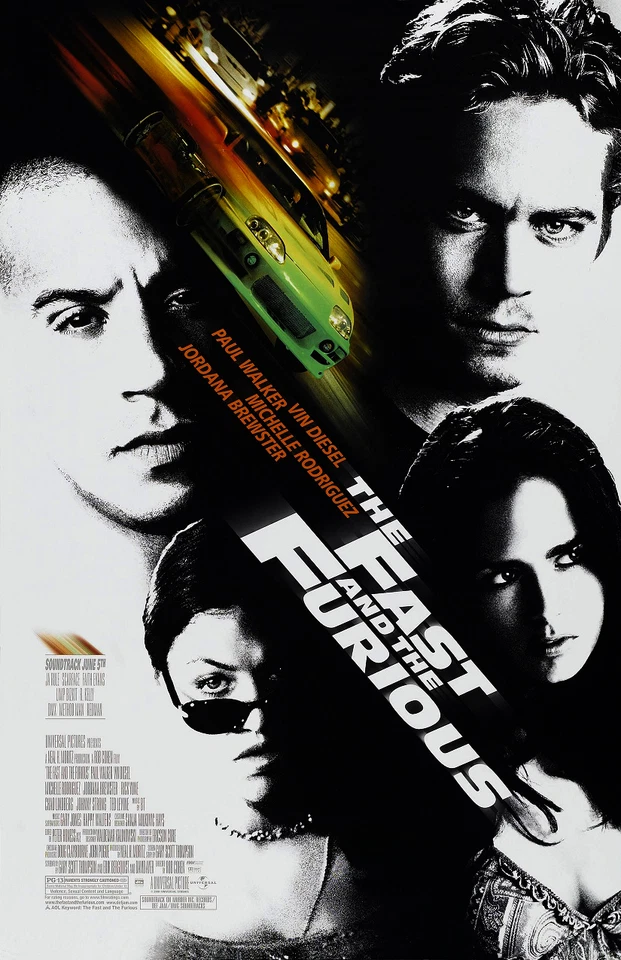 Fast and the Furious movie poster (a) - Vin Diesel poster, Paul Walker poster,