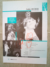 Anke Huber, oryg. sign., strona z programu turniejowego, ok. 21 x 30 cm
