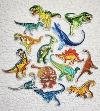 14 Pcs Embroidered Iron on patches assorted Dinosaur AR124M2P1 New