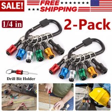 12PCS 1/4" Hex Shank Quick Release Keychain Screwdriver Drill Bit Holder Bit Set