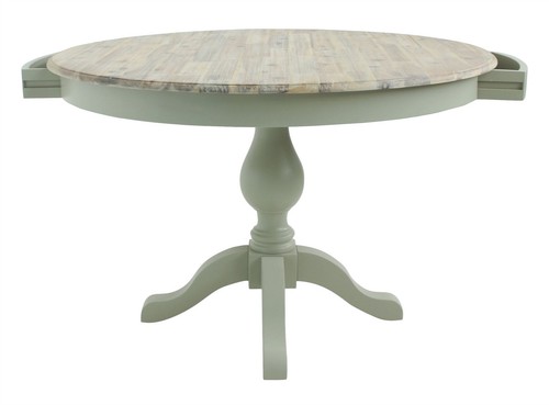 Florence large round dining table. Quality pedestal table with 2 drawers (120cm) - Picture 4 of 4
