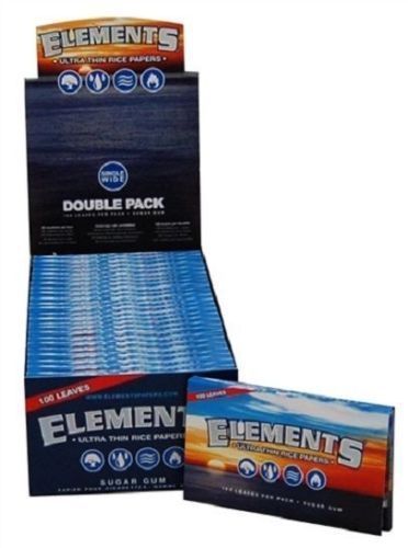 FULL BOX 25PKS Elements Single Wide 1.0 Ultra Thin Rice Cigarette Rolling  Papers