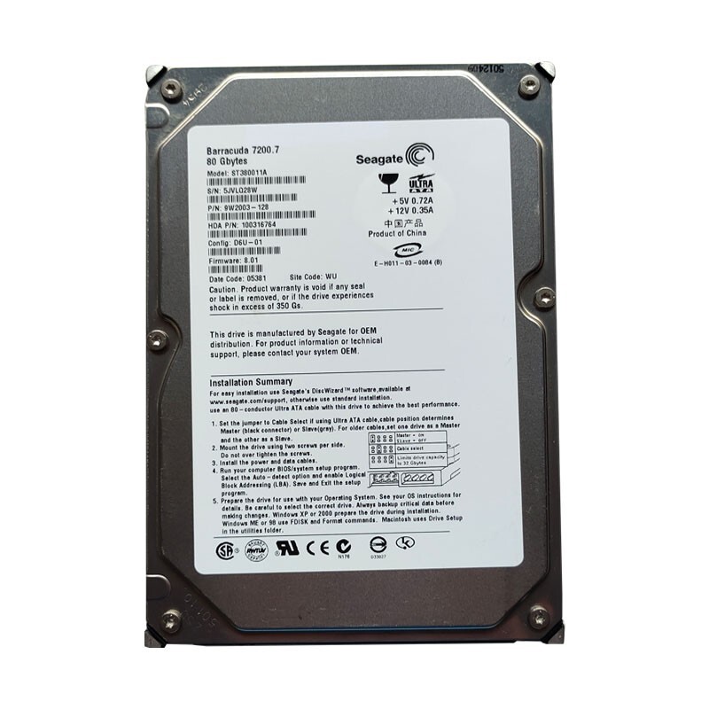 Seagate Barracuda 7200.7 80GB Internal 7200RPM 3.5