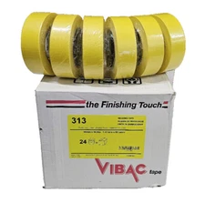 6 Rolls Vibac Yellow Adhesive Masking Tape 36mm x 54.8m | Painters Arts Craft
