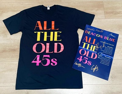 DEACON BLAU - NUR AUSTRALIEN TOUR T-SHIRT & SIGNIERTES SIGNIERTES SIGNIERTES POSTER EX +