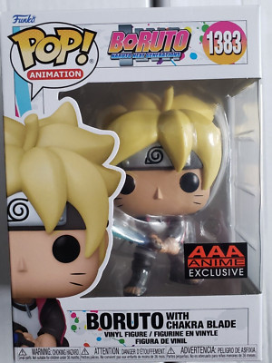 New Funko Pop! #1383 Boruto with Chakra Blade AAA Anime Exclusive w/plastic case