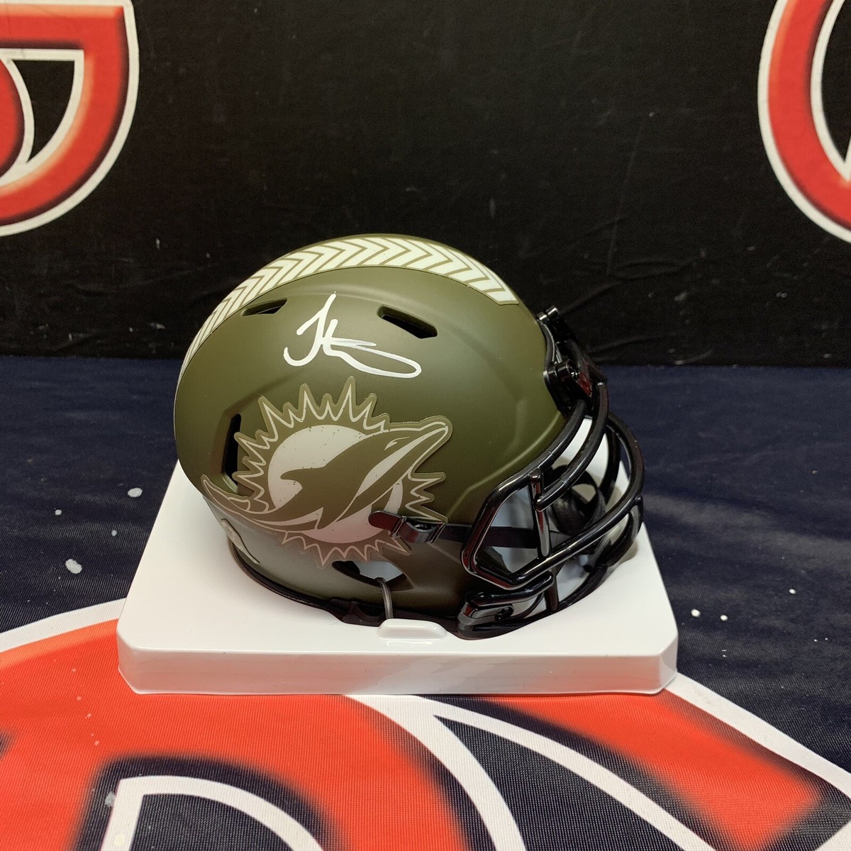 Tyreek Hill Signed Miami Dolphins Flash Alternate Mini Helmet Steiner CX COA