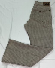 Vintage 70 s 80 s Lee Pants Trousers 35x32 Small Plaid Made in USA Flare Groovy