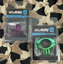 NEW HK Army Action Sports Goggle/Barrel Camera Mount Package-2 Mounts-Grn/Prp