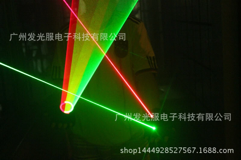 Rotatable Laser Red LED Lighting Gloves Club Dancer Disco Party Show Gloves Prop - Image 3 of 4