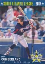 2017 South Atlantic League All Star SD Brett Cumberland RC Rookie Braves