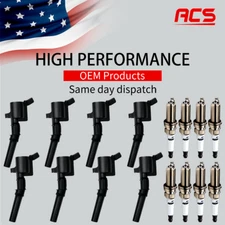 8X OEM Ignition Coil & 8X Iridium Spark Plug for Ford F150 4.6L 5.4L FD503 DG508