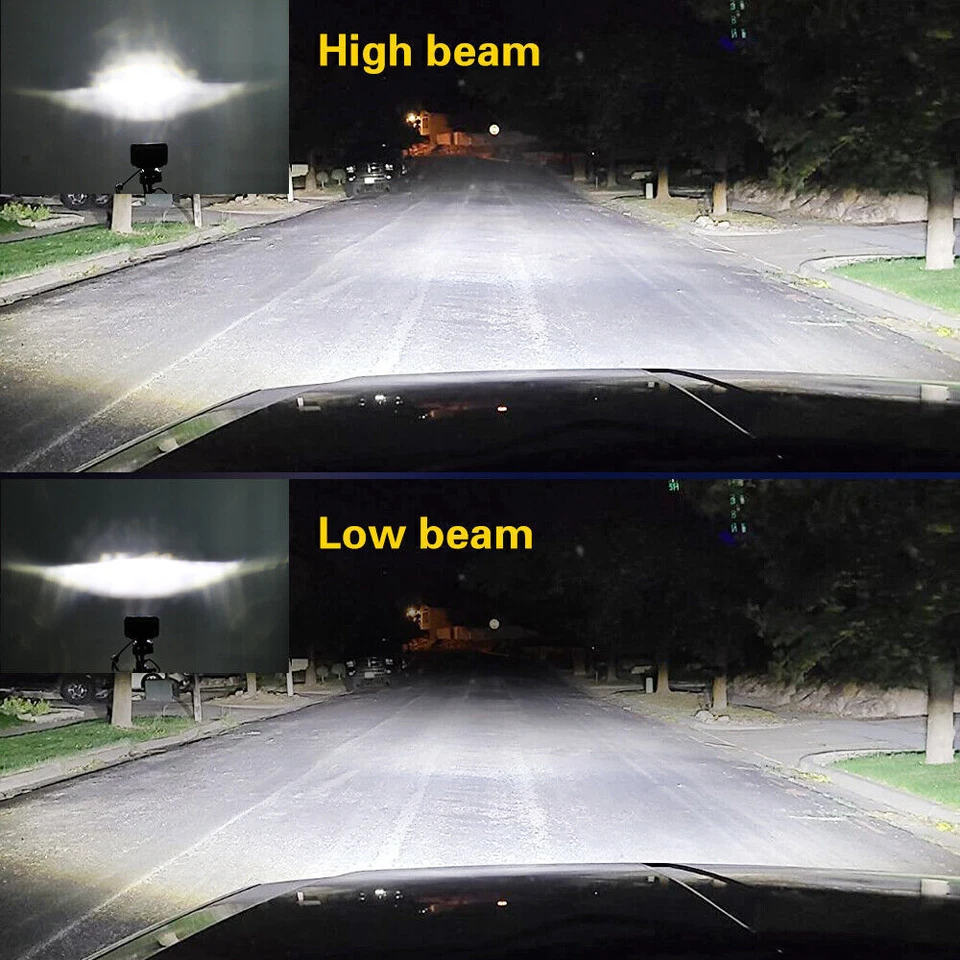 4pc for Western Star 4900 Semi Truck 4x6" Led Headlights Projector High Low Beam - Image 2 of 4