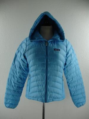 Patagonia Women's S 84710 Goose Down Sweater Jacket Full-Zip Hoody Vessel Blue