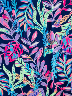 ~Lilly Pulitzer fabric Ponte Knit  - Monkey & Oysters 18 x30  # 7