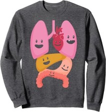 Sudadera Anatomía Humana Cuerpo Órganos Estructuras, Médico, Enfermera, Sudadera Grande