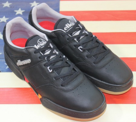 Ellesse Piacentino Zapatos de Tenis de Cuero para Hombre Negro