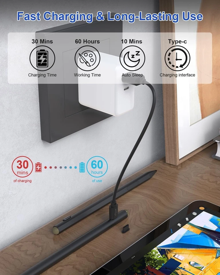 Surface Pro 11/10/9/8/7/6/5/X Pen Stylus for Microsoft - Surface Pro/Go/Book P2 - Image 4 of 4