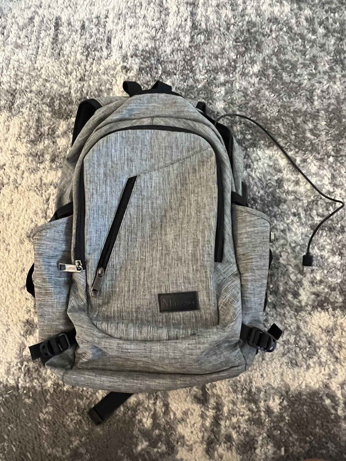 Mancro Laptop Backpack Business Water Resistant Laptop bag Gray eBay