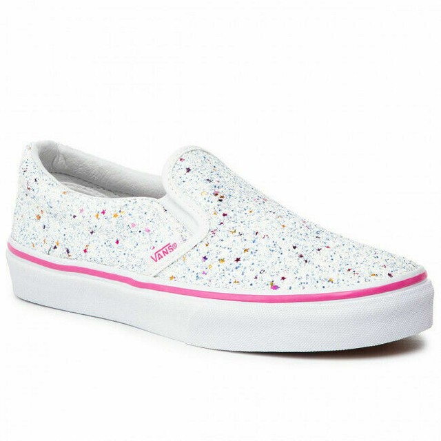 vans glitter stars slip on