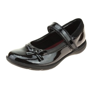 clarks girls patent shoes