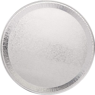 Handi-Foil Aluminum Embossed Cater Tray, Round, 12 in - Includes 25 per case.