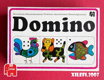 kinderspiel tierdomino jumbo holland vintage 70er art. 126