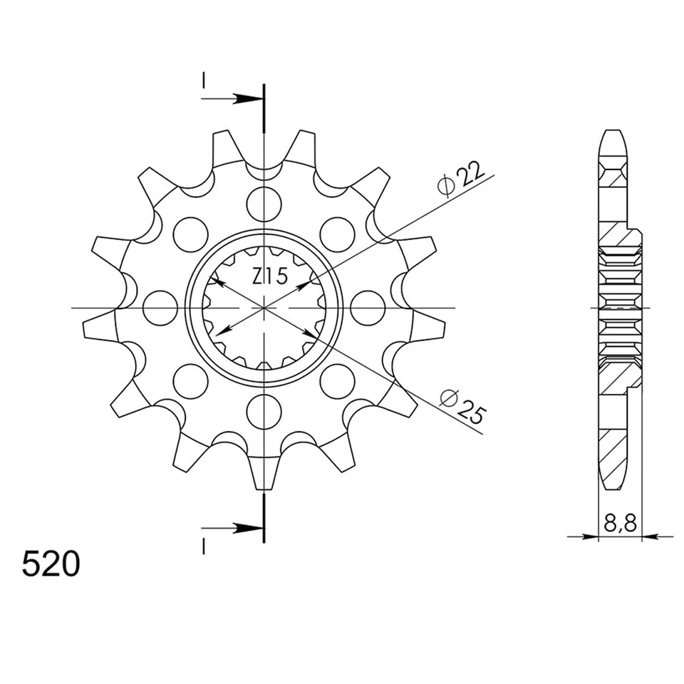 Supersprox front Grooved Sprocket 13T KTM SX SX-F EXC EXCF Husqvarna TC-FC TE-FE - Image 2 of 4