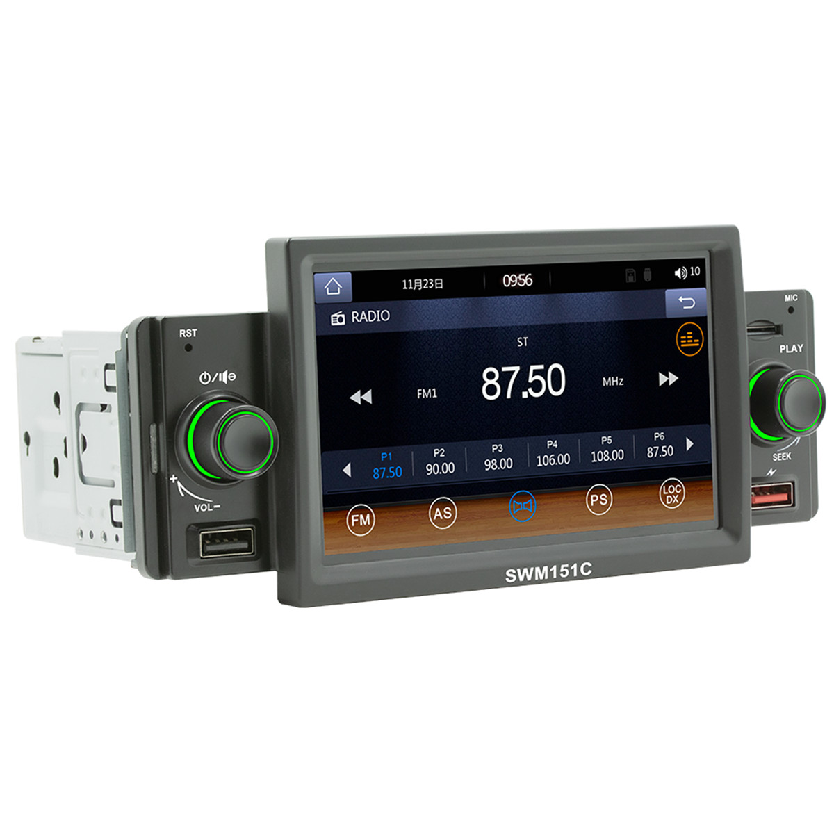 Single 1 DIN 5in Car MP5 Player Bluetooth Touch Screen Radio Stereo Audio System