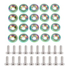 Neo Chrome Aluminum Fenderbumper Washerbolt Engine Bay Dress Up Kit 20 Pcs Neo Chrome Aluminum Fenderbumper Washerbolt Engine Bay Dress Up Kit 20 Pcs