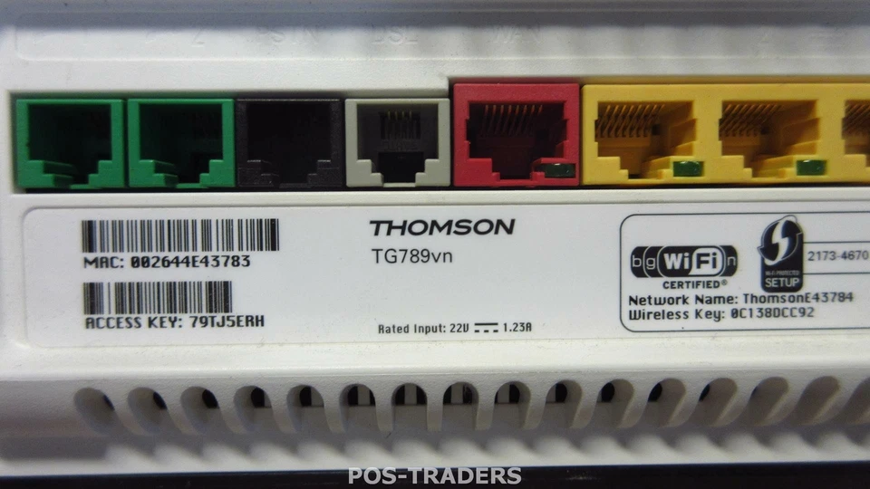 Thomson Tg789vn Wireless N Voip Ultra Broadband Gateway Tg789 EXCLUDING PSU - Bild 3 von 3