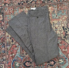 Vtg NWT Men  s Grey 100 Wool Trousers 36r Made In USA Tailored