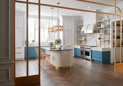 Hinkley Carter 21" Wide Burnished Gold Drum Pendant Light - Picture 4 of 10